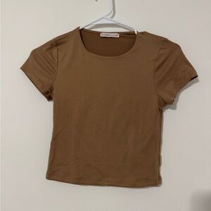 Tan Short Sleeve Top